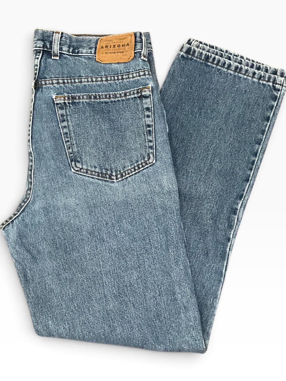 Arizona Men’s Denim Jeans Straight-Leg Original Premium Denim Blue 38 X 32
